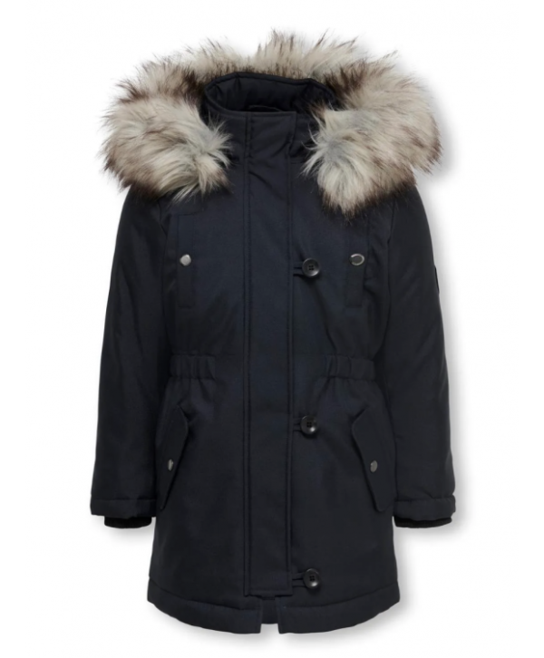 KIDS ONLY jakke med faux fur i nightsky til piger