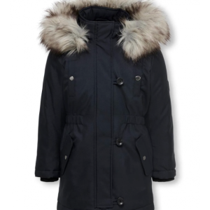 KIDS ONLY jakke med faux fur i nightsky til piger