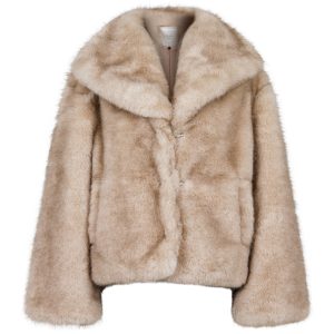 Stephanie Faux Fur jakke - beige