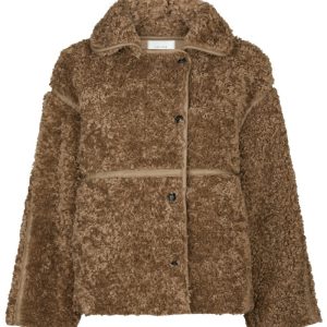 Neo Noir - Jakke - Castor Faux Fur Jacket - Taupe (Levering slut september)