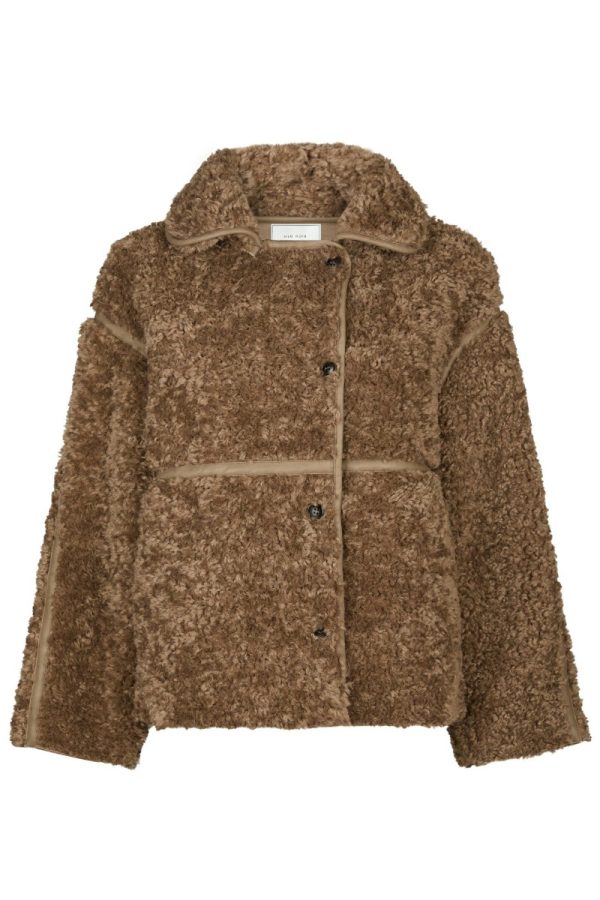 Neo Noir - Jakke - Castor Faux Fur Jacket - Taupe (Levering slut september)